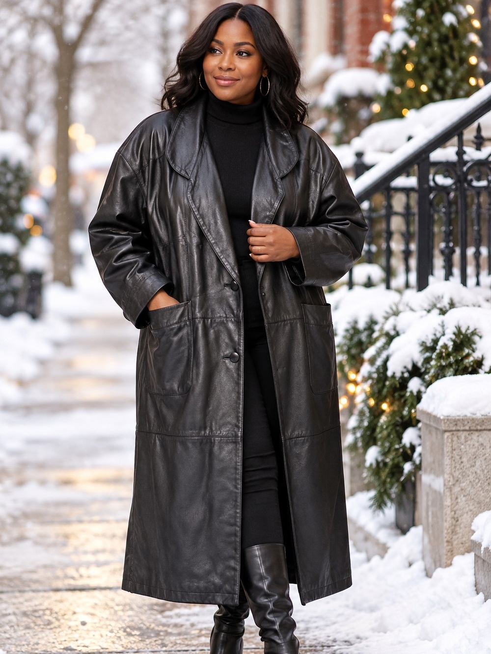 Vintage Diana Marco Leather Coat